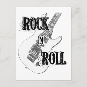 Rock'n'Roll Gitarre Postkarte