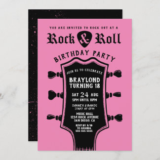 Rock'n'Roll Guitar Einladung