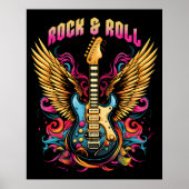 Rock'n'Roll Guitar Flügel Poster (Vorne)