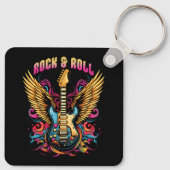 Rock'n'Roll Guitar Flügel Schlüsselanhänger (Rückseite)