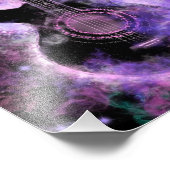 Rock'n'Roll Guitar Foto Print Rock Music Painting (Ecke)