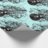 Rock'n'Roll Guitar Geschenkpapier (Ecke)