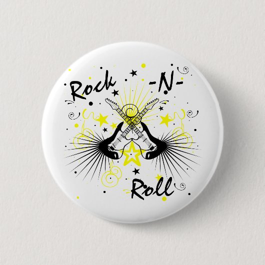 Rock'n'Roll Guitars Button (Vorderseite)