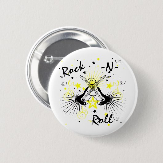 Rock'n'Roll Guitars Button (Vorne & Hinten)