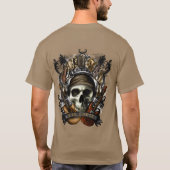 Rock'n'Roll Guitars Skull Heavy Metal T- T-Shirt (Rückseite)