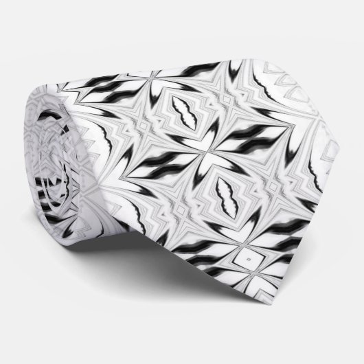 Rock'n'Roll in der Schwarzweiss-Krawatte Krawatte (Gerollt)