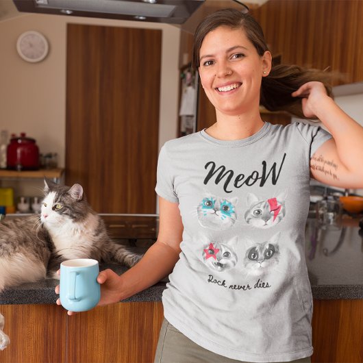 Rock'n'Roll Meow Cats Rock T-Shirt