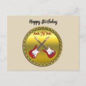 Rock'n'Roll mit E-Gitarren Postkarte (Vorderseite)