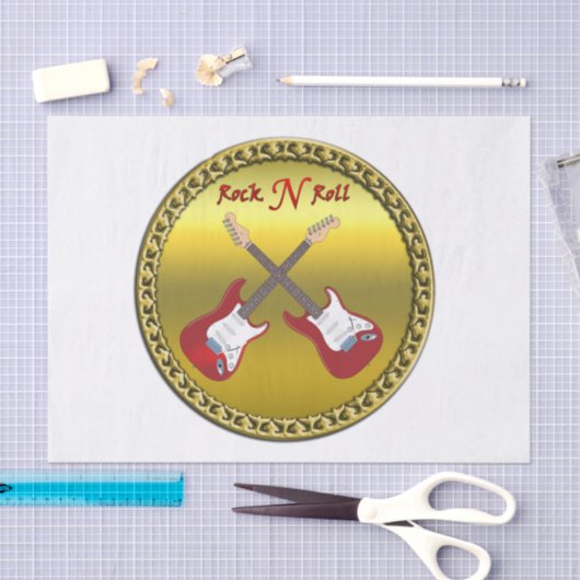 Rock'n'Roll mit elektrischen Gitarren Seidenpapier (Handwerk)