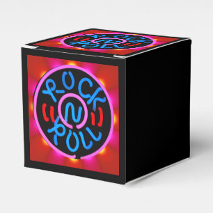 Rock'n'Roll Music Neon Sign Look - Geschenk-/Bevor Geschenkschachtel