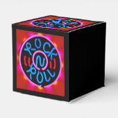 Rock'n'Roll Music Neon Sign Look - Geschenk-/Bevor Geschenkschachtel (Rückseite)
