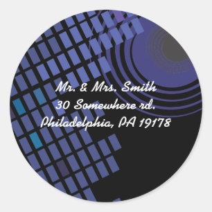 Rock'n'Roll Musical Bar Bat Mitzvah Reply Aufklebe Runder Aufkleber