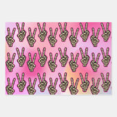 Rock'n'Roll Pink Skulls Skeletton Hand Halloween Geschenkpapier Set (Vorderseite 2)