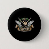 Rock'n'Roll Pool Billiards 8 Ball Rockabilly Button (Vorderseite)