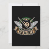 Rock'n'Roll Pool Billiards 8 Ball Rockabilly Einladung (Vorderseite)