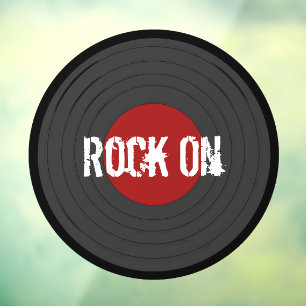 Rock'n'Roll Record Anpassbare Fensterklammern Fensteraufkleber