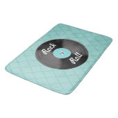Rock'n'Roll Record Bath Mat Rug Badematte (Schrägansicht)