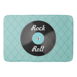 Rock'n'Roll Record Bath Mat Rug Badematte