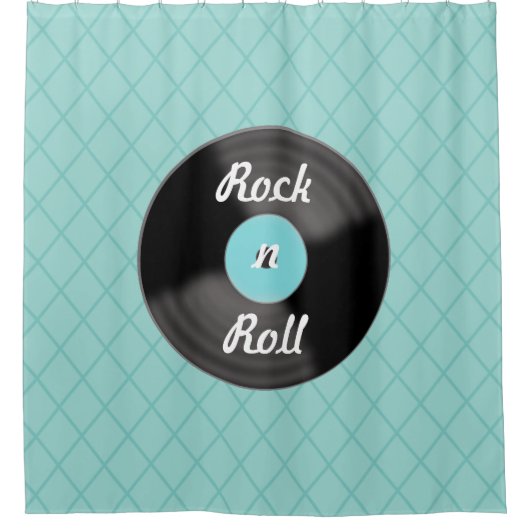 Rock'n'Roll-Record-Duschvorhang Duschvorhang (Vorderseite)
