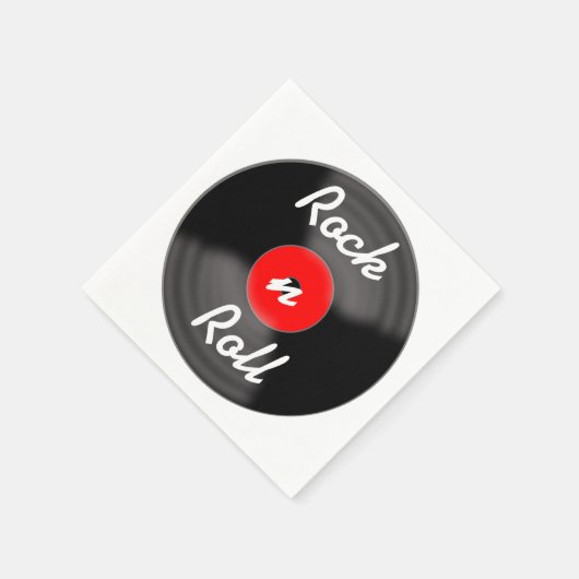 Rock'n'Roll Record Napkins Serviette (Ecke)