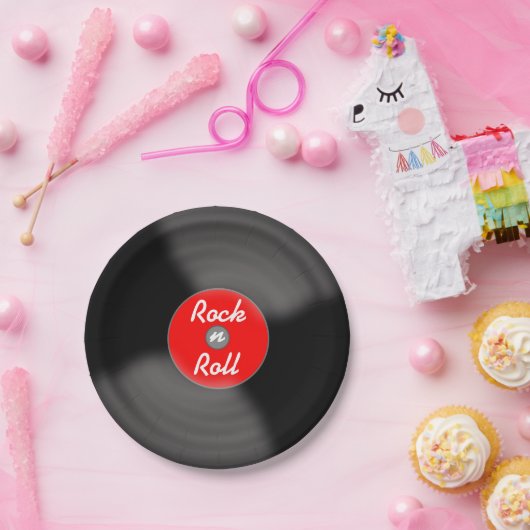 Rock'n'Roll Record Paper-Teller Pappteller (Party)