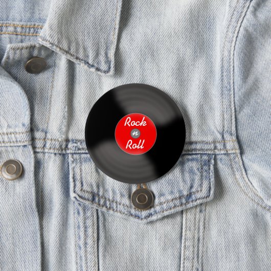 Rock'n'Roll Record Retro-Button Button (Beispiel)