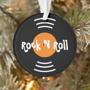 Rock'n'Roll Retro Vinyl Schallplatte Weihnachtssch Ornament