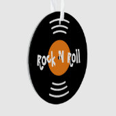 Rock'n'Roll Retro Vinyl Schallplatte Weihnachtssch Ornament (Vorderseite)