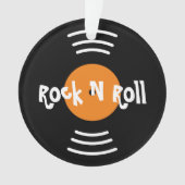 Rock'n'Roll Retro Vinyl Schallplatte Weihnachtssch Ornament (Vorderseite)