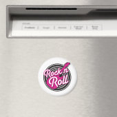 Rock'n'Roll Rockabilly Record Design Magnet (In Situ (Geschirrspüler))