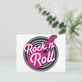 Rock'n'Roll Rockabilly Record Design Postkarte (Stehend Vorderseite)