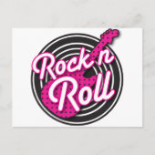 Rock'n'Roll Rockabilly Record Design Postkarte (Vorderseite)