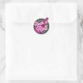 Rock'n'Roll Rockabilly Record Design Runder Aufkleber (Tasche)