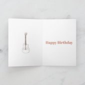 Rock'n'Roll Rustic Guitars Uncle Name Karte (Innenseite)