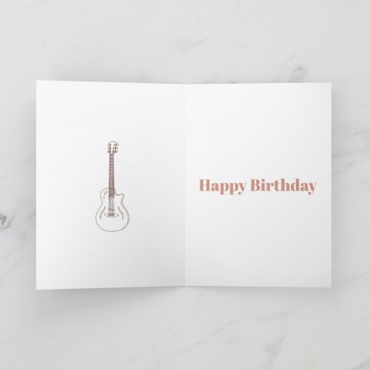 Rock'n'Roll Rustic Guitars Uncle Name Karte (Innenseite)