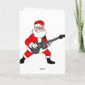 Rock'n'Roll Santa Claus Feiertagskarte (Rückseite)