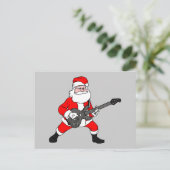 Rock'n'Roll Santa Claus Feiertagspostkarte (Stehend Vorderseite)