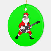 Rock'n'Roll Santa Claus Keramik Ornament (Links)