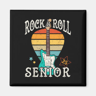 Rock'n'Roll Senior 25 Vintag Cool Graduate 2025 G Magnet