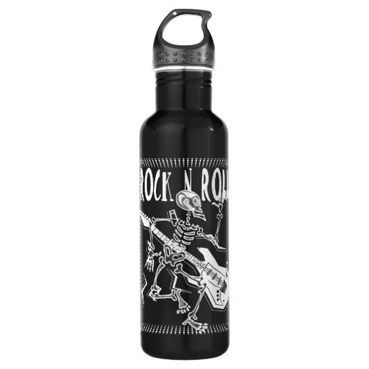 Rock'n'Roll, Skelett Trinkflasche (Vorderseite)