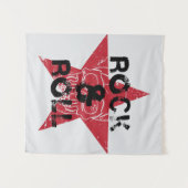 Rock'n'Roll Skull Art Wandteppich (Vorderseite (Horizontal))