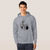 Rock'n'Roll Skull Drummer Hoodie (Vorne ganz)