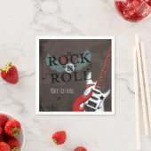 Rock'n'Roll Star Grunge Geburtstagsparty Serviette (Beispiel)