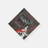 Rock'n'Roll Star Grunge Geburtstagsparty Serviette (Ecke)