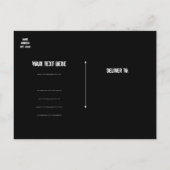 Rock'n'Roll Star Grunge Party Event Postkarte (Rückseite)