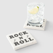 Rock'n'Roll Stone Untersetzer (Seitenansicht)