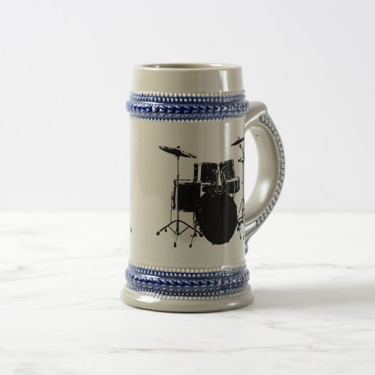 ROCK'N'ROLL-TROMMELN BIERGLAS (VorderseiteRechts)