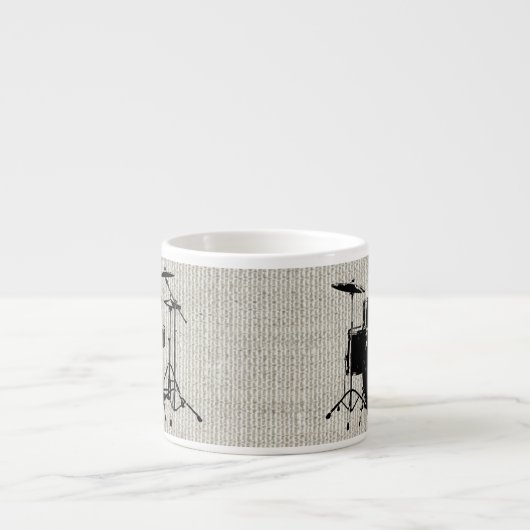 Rock'n'Roll-Trommeln Espressotasse (Vorderseite)