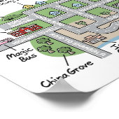 Rock'n'Roll-Viertel Poster (Ecke)