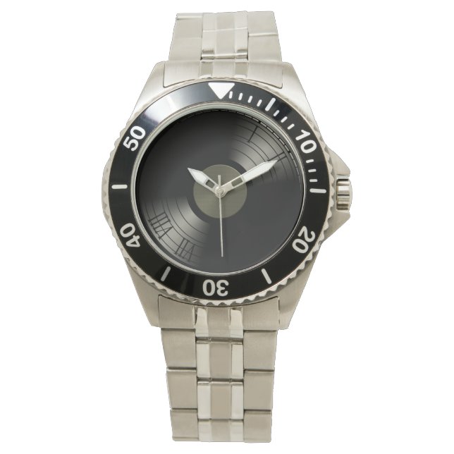 Rock'n'Roll Vinyl Record Album Armbanduhr (Vorderseite)